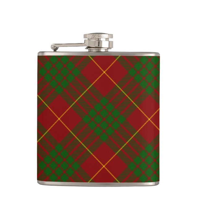 Cameron tartan Red grönt plaid Fickplunta (Framsidan)