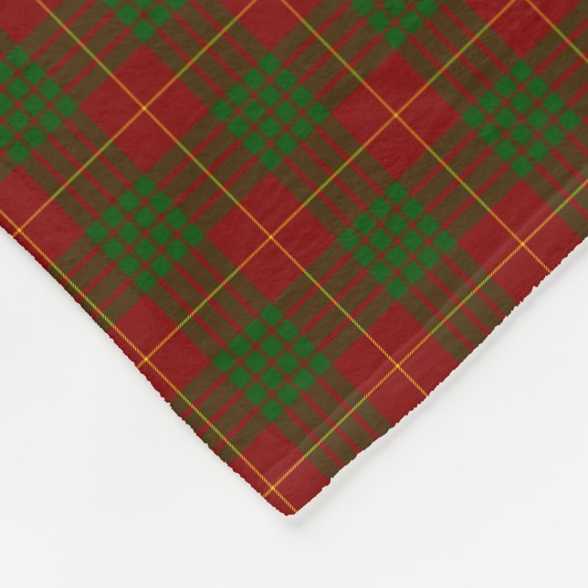 Cameron tartan Red grönt plaid Fleecefilt (Hörn)