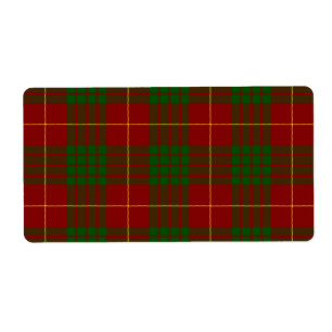 Cameron tartan Red grönt plaid Fraktsedel
