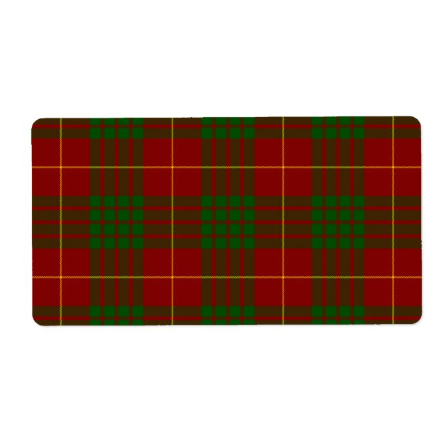 Cameron tartan Red grönt plaid Fraktsedel (Framsidan)