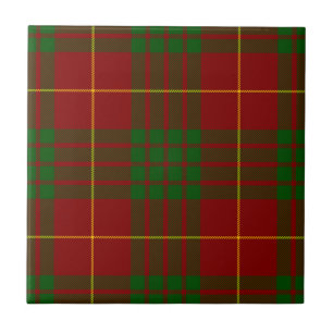 Cameron tartan Red grönt plaid Kakelplatta