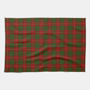 Cameron tartan Red grönt plaid Kökshandduk