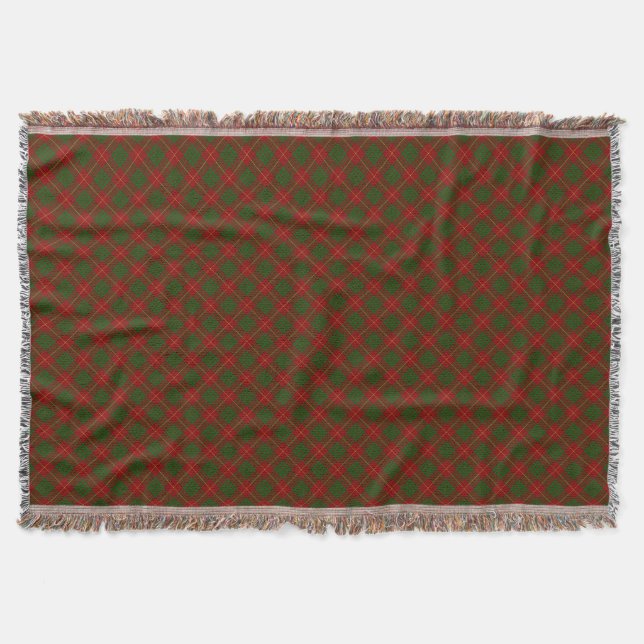 Cameron tartan Red grönt plaid Mysfilt (Framsidan)