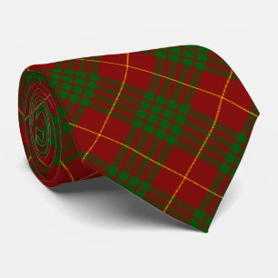 Cameron tartan Red grönt plaid Slips