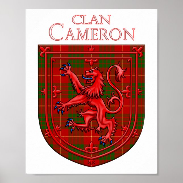 Cameron Tartan Scottish Play Lejon Rampant Poster (Framsidan)