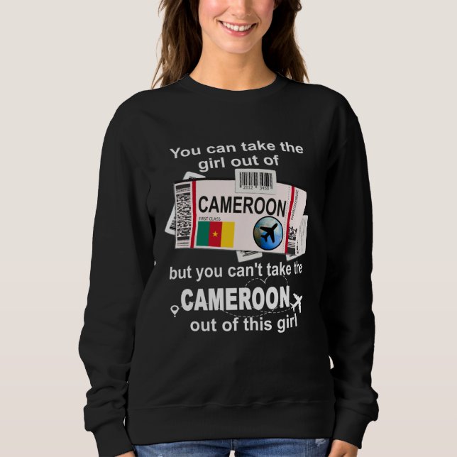 Cameroon Boarding Pass  Cameroon Girl  Cameroon T Shirt (Framsida)
