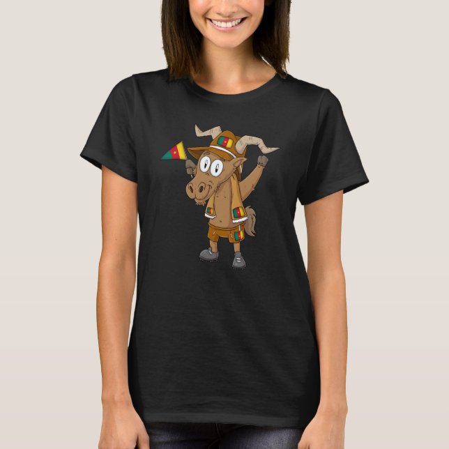 Cameroon Capricorn fan T Shirt (Framsida)