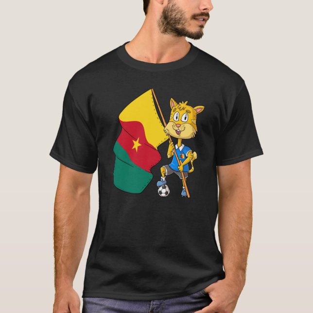 Cameroon fan cat  1 t shirt (Framsida)