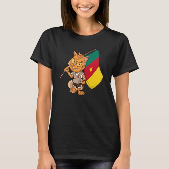 Cameroon fan cat t shirt (Framsida)