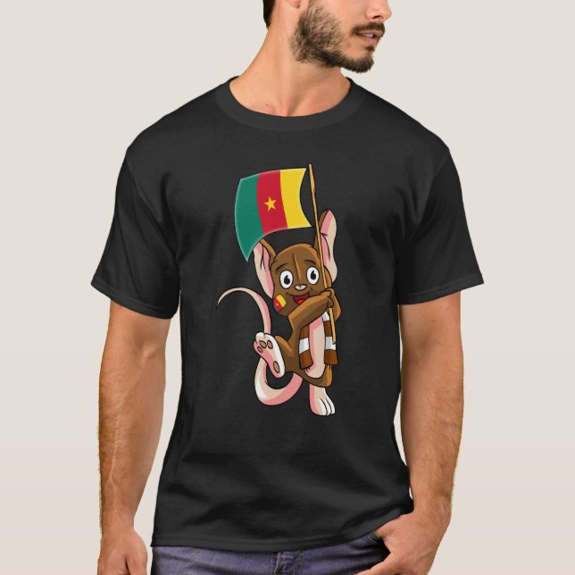 Cameroon Fan Mouse T Shirt (Framsida)