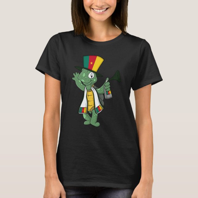 Cameroon fan turtle t shirt (Framsida)