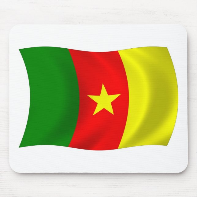 Cameroon Flagga Mousepad Musmatta (Framsidan)