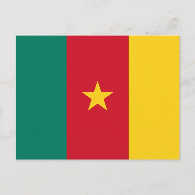 CAMEROON FLAGGA VYKORT (Framsida)