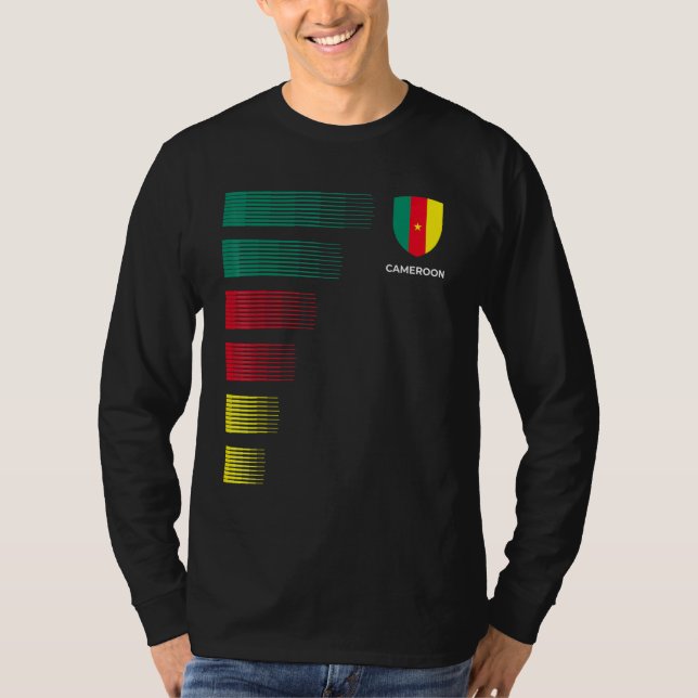 Cameroon Soccer Jersey T Shirt (Framsida)