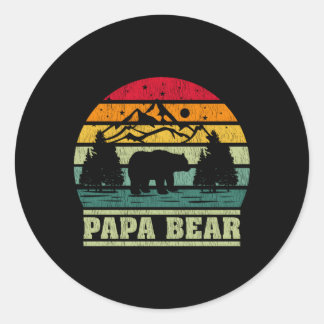 Camg Pappa Bear Camper Runt Klistermärke