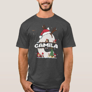 Camila Christmasw Camila Namn för lustigt Julafton T Shirt
