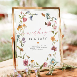 CAMILLA Boho WildblomGirl Baby Önskemål för Baby Poster