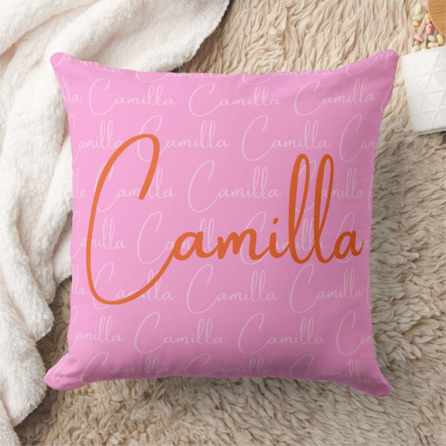 Camilla Upprepande namn mönster  Kudde (Filt)