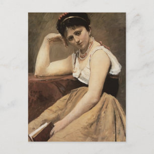 Camille Corot - avbruten läsning Vykort