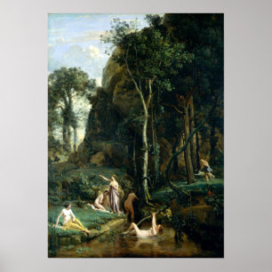 Camille Corot Diana och Actaeon Poster