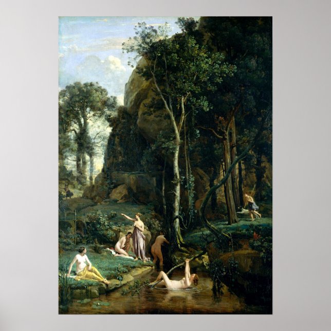 Camille Corot Diana och Actaeon Poster (Framsidan)