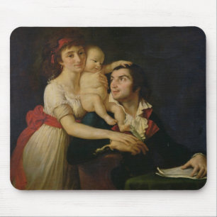Camille Desmoulins hans fru Lucile och deras Musmatta