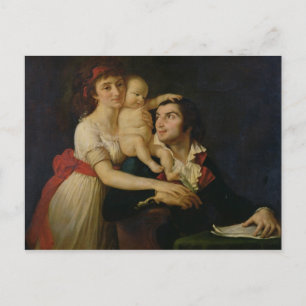 Camille Desmoulins sin fru Lucile och deras Vykort