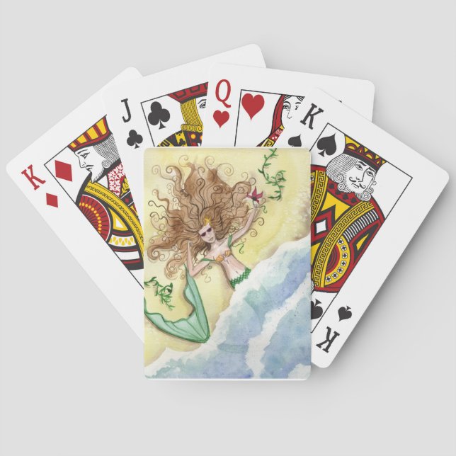 Camille Grimshaw som tvättas upp sjöjungfrun som Casinokort (Baksidan)