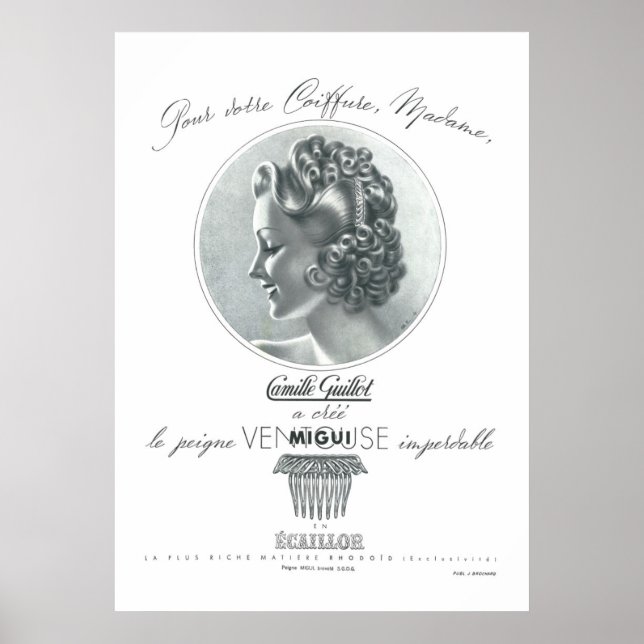 Camille GUILLOT (Vintagens fransk ad) Poster (Framsidan)