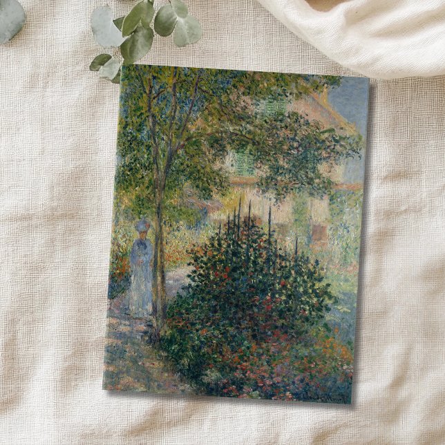 Camille Monet i Garden Argenteuil Vykort (Skapare uppladdad)