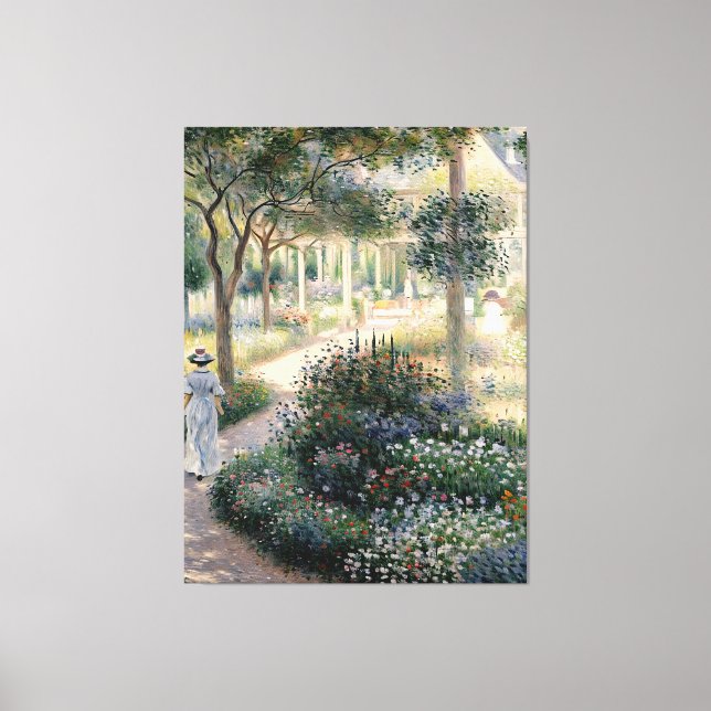 Camille Monet i Garden i Argentina Canvastryck (Framsida)