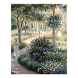 Camille Monet i Garden i Argentina Fototryck