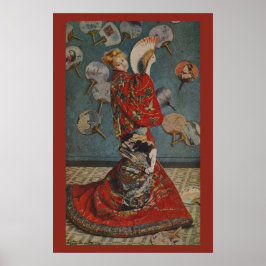 Camille Monet i japansk kostym av Claude Monet Poster