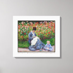 Camille Monet och Child 1875 Fine Art Canvastryck
