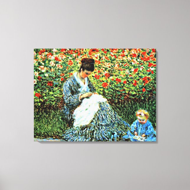 Camille Monet och Child Canvastryck (Framsida)