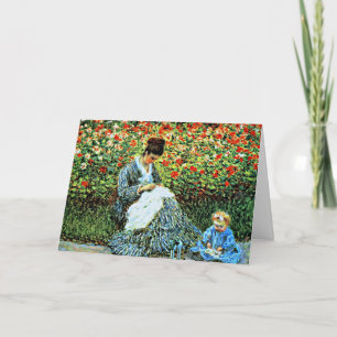Camille Monet och Child, populär målning Kort