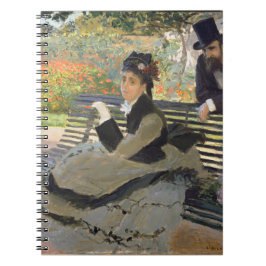 Camille Monet på en Bench Claude Monet Anteckningsbok