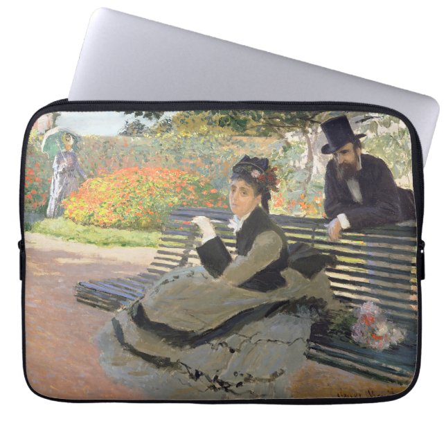 Camille Monet på en Bench Claude Monet Laptop Fodral (Framsidan)