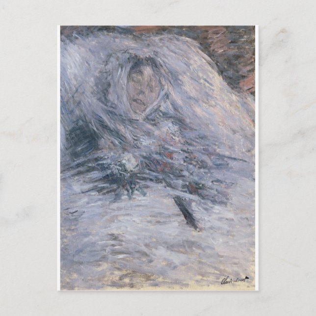 Camille Monet på hennes dödsbädd (1879) Vykort (Framsida)