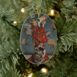 Camille Monet på japanska Costume av Claude Monet Julgransprydnad Keramik<br><div class="desc">La Japonaise, Camille in Japanska Costume (1876) av Claude Monet är en vintage konstmålning av bra porträtt som ger konstnärens hustru Camille Monet en blonde wig och som är klädd i en traditionell japansk kimono och som håller i fläkt. Om konstnären: Claude Monet (1840-1926) var en av grundarna av den...</div>