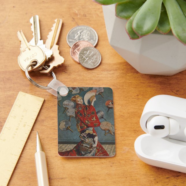 Camille Monet på japanska Costume av Claude Monet Nyckelring (Skrivbord)