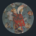 Camille Monet på japanska Costume av Claude Monet Stor Klocka<br><div class="desc">La Japonaise, Camille in Japanska Costume (1876) av Claude Monet är en vintage konstmålning av bra porträtt som ger konstnärens hustru Camille Monet en blonde wig och som är klädd i en traditionell japansk kimono och som håller i fläkt. Om konstnären: Claude Monet (1840-1926) var en av grundarna av den...</div>