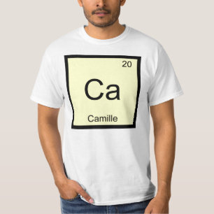 Camille Namn kemi Inslag Periodiska Bord Tee Shirt