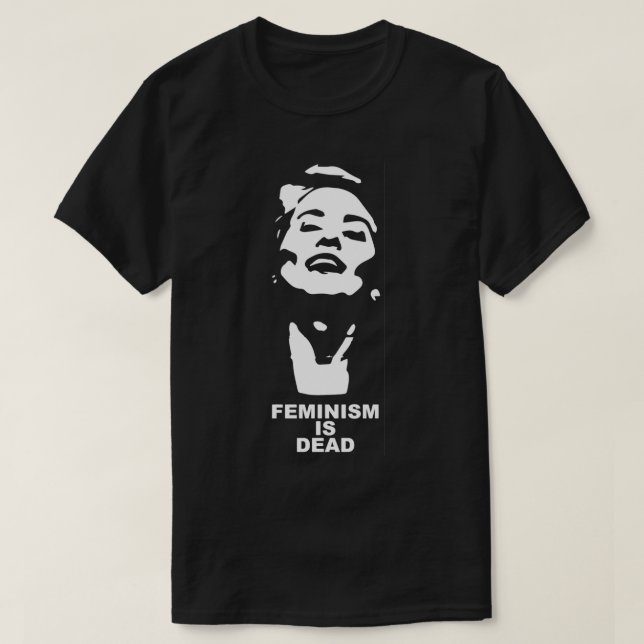 Camille Paglia x27Feminism är Deadx27 White på Bla T Shirt (Design framsida)