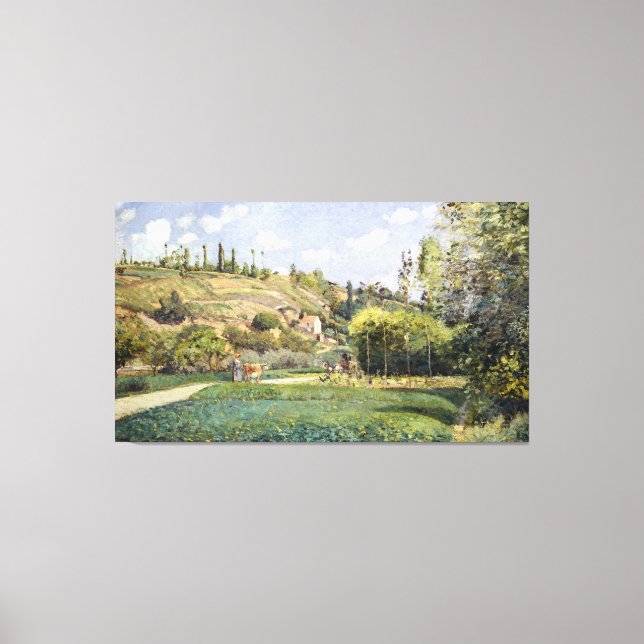 Camille Pissarro A Cowherd i Valhermeil, Auvers-s Canvastryck (Framsida)
