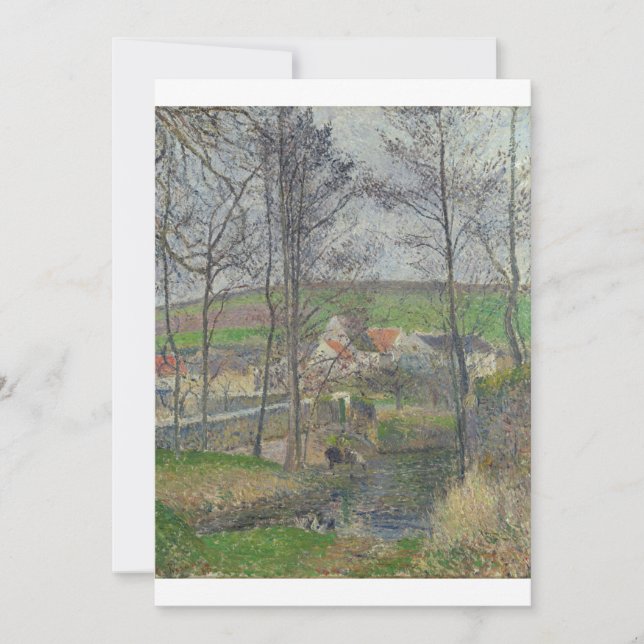 Camille Pissarro - bankerna vid Viosne i Osny Inbjudningar (Framsida)