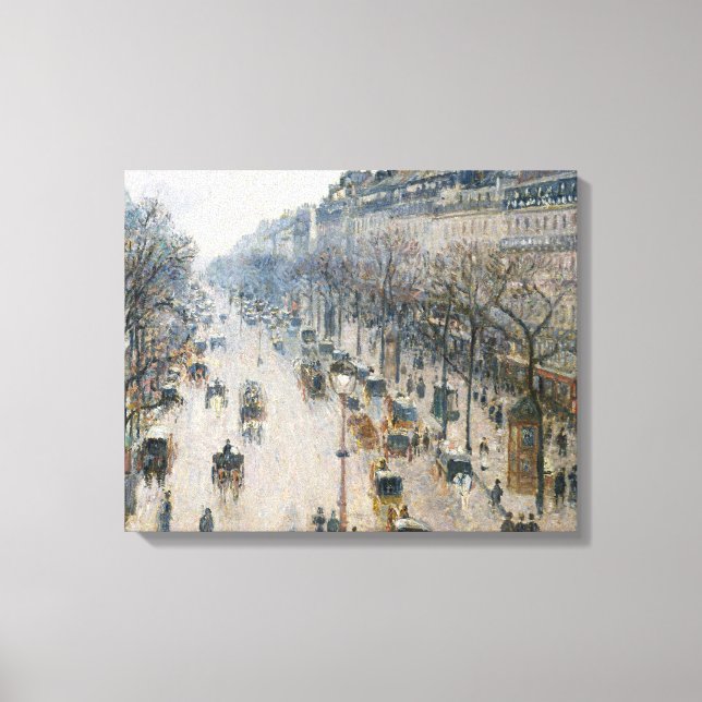 Camille Pissarro - Boulevard Montmartre Canvastryck (Framsida)