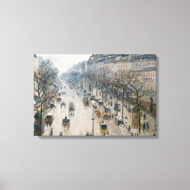 Camille Pissarro - Boulevard Montmartre Canvastryck (Framsida)