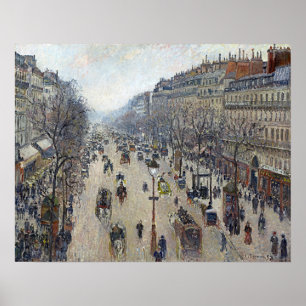 Camille Pissarro Boulevard Montmartre, God morgon Poster