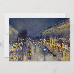 Camille Pissarro - Boulevard Montmartre i natt Inbjudningar